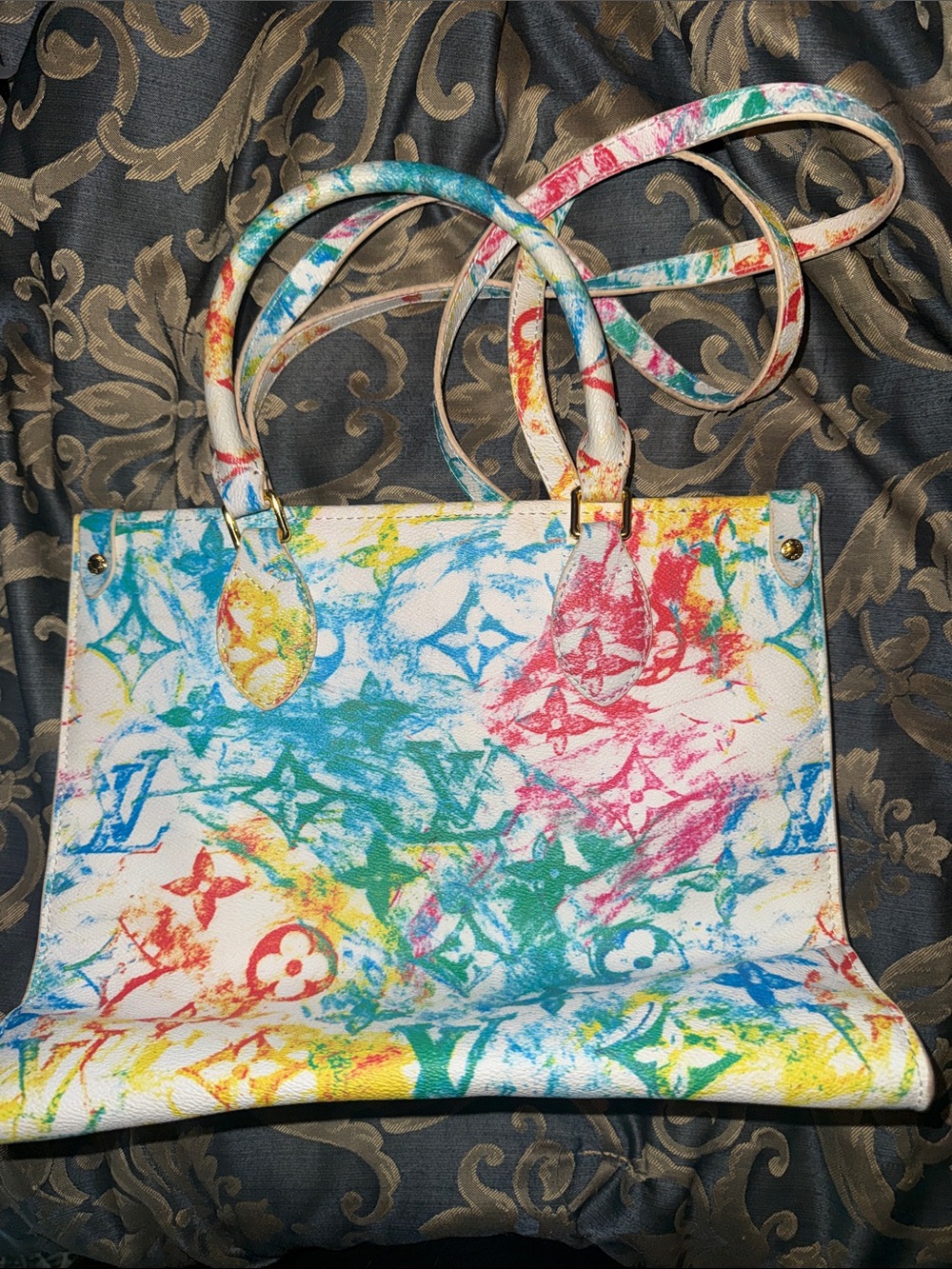 Multicolor Designer Monogram Tote Bag